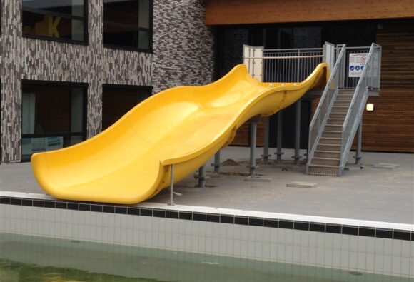 Water slide for Heersdiep pool in Den Helder, the Netherlands